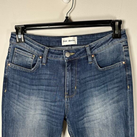 Dish Denim The Straight & Narrow Cotton Blend High Rise Skinny Jeans Women's 29 - Picture 3 of 8
